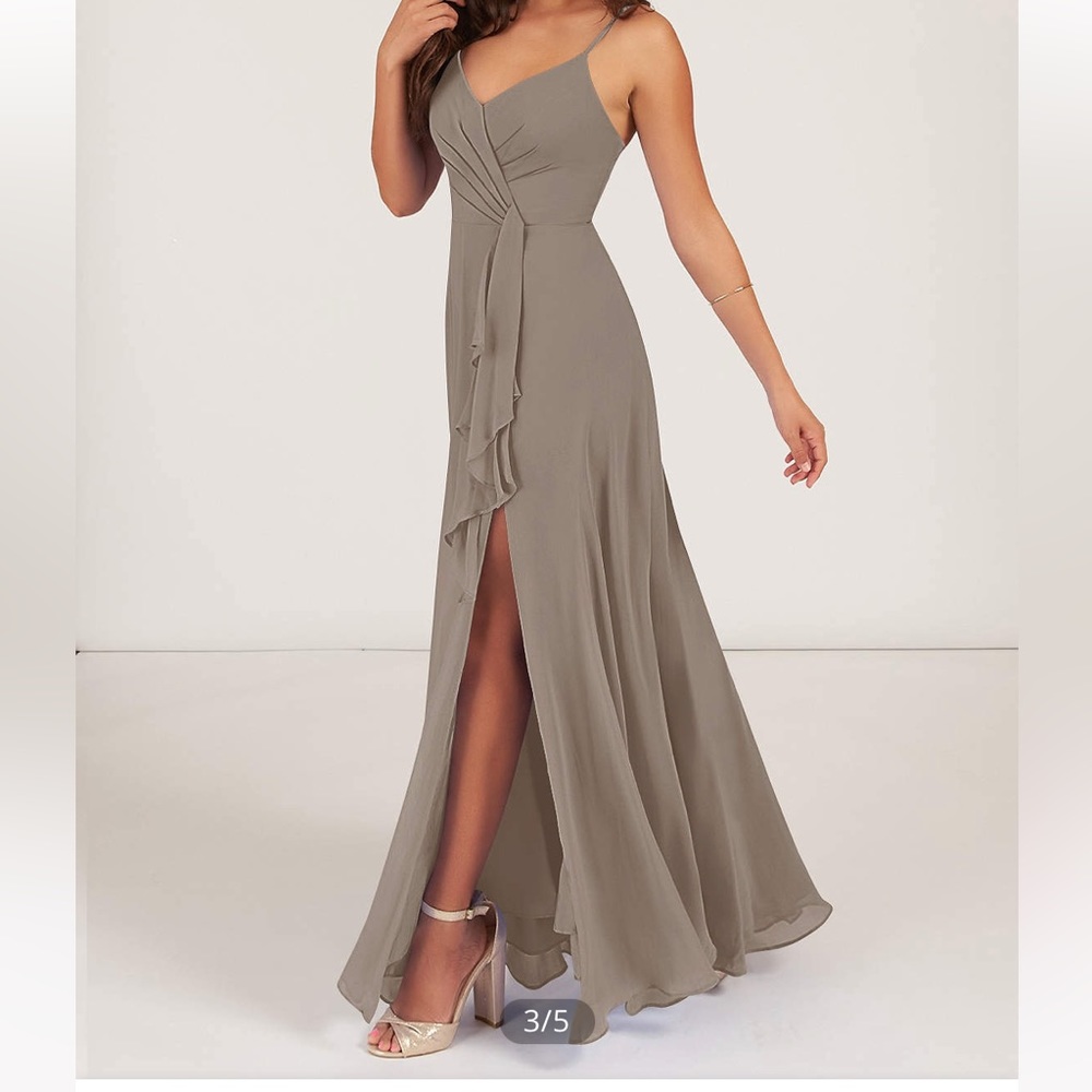 Azazie Alita Dress in Taupe